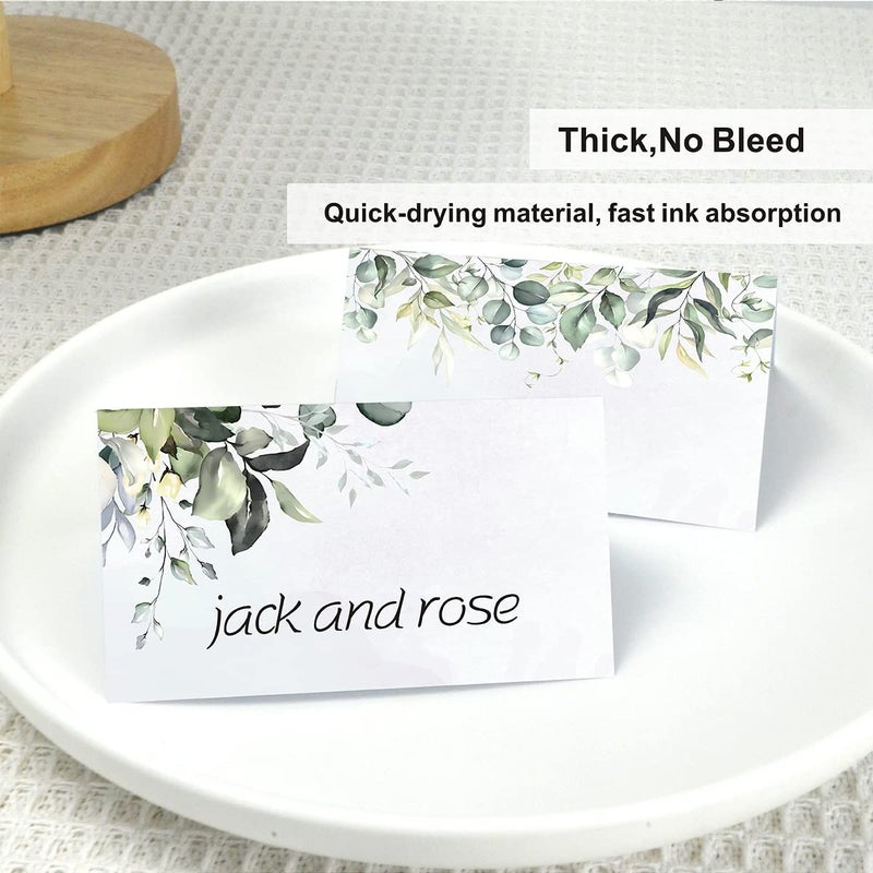 KIUKIUO 135 Pack place cards with Watercolor pattern Seating Place Cards for table setting table Weddings Banquets Dinner Parties Name Cards(3 styles) - Image 4
