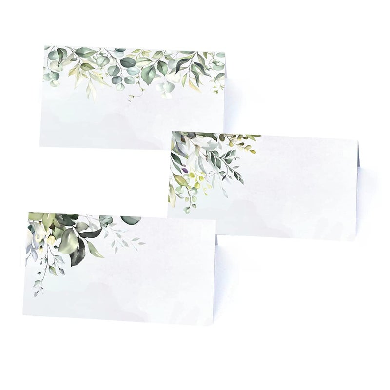 KIUKIUO 135 Pack place cards with Watercolor pattern Seating Place Cards for table setting table Weddings Banquets Dinner Parties Name Cards(3 styles) - Image 1