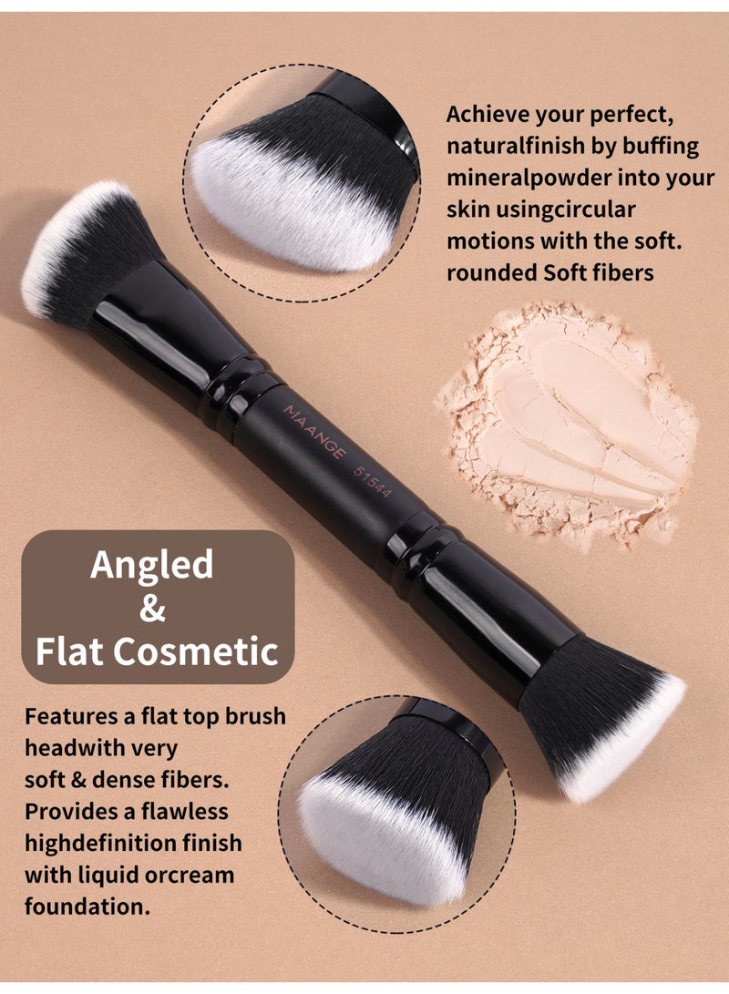 MAANGE 12Pcs Makeup Tool Set Professional Cosmetic Foundation Powder Eyeshadow Makeup Puff Brush Beauty Tool Triangle Makeup Puff Ideal for Makeup Beginner Black - Image 4