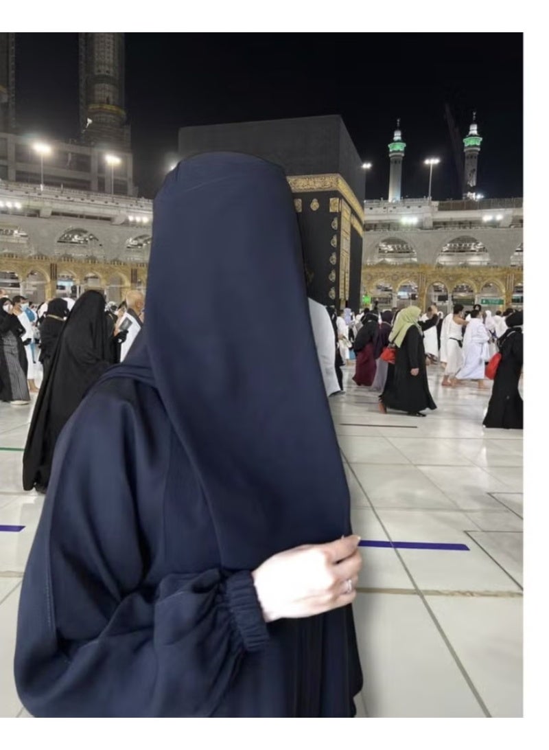 شاهين طقم نقاب عمرة قطعتين – خفيف ومريح وقابل للتنفس – نقاب نسائي مريح للحج والعمرة - Image 4