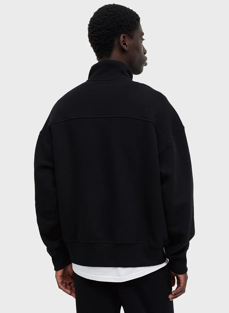 H&M Half Zippered Oversized Fit Sweatshirt