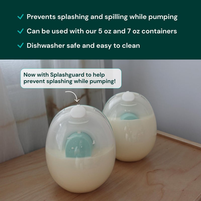 Willow ويلو جو - حاويات حليب قابلة لإعادة الاستخدام سعة 7 أونصات مع واقي رذاذ - للاستخدام مع مضخة الثدي ويلو جو بدون استخدام اليدين - Image 2