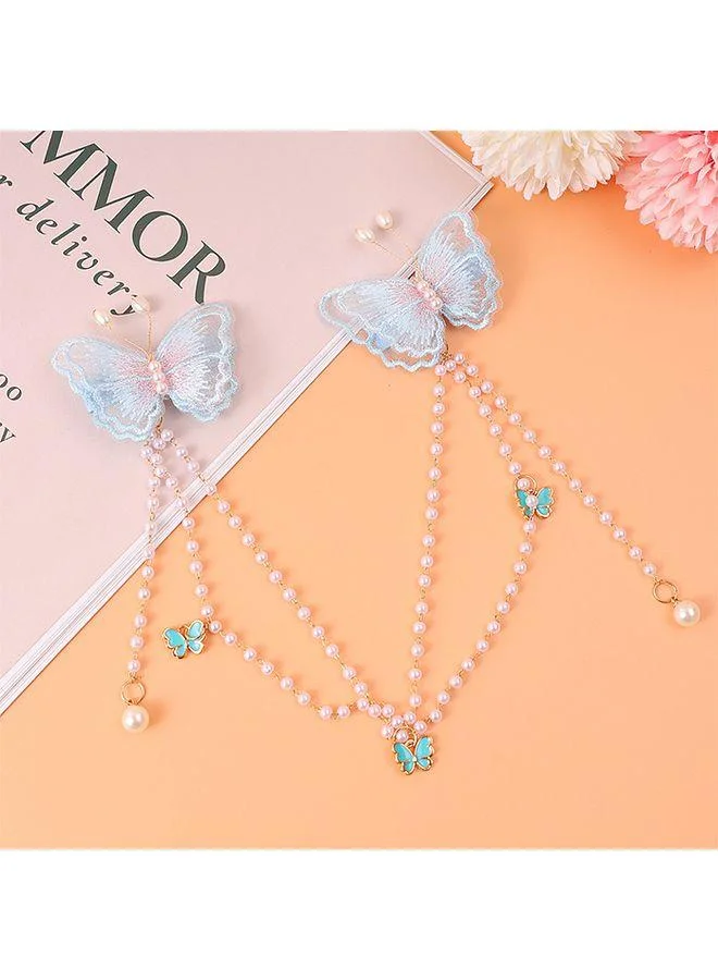 Mark & Mia Mark & Mia Butterfly Hair Clip, Versatile Styling Options, Gentle on Hair, Comfortable Wear, 3 Years+ - Blue