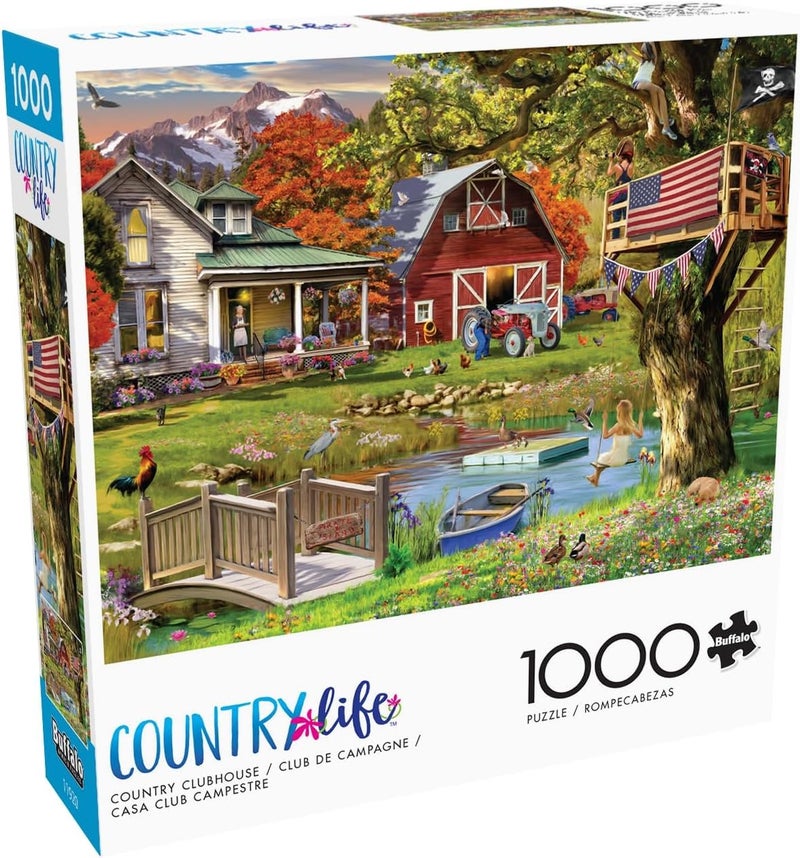 Buffalo Games Garry Walton Country Clubhouse 1000 Piece Jigsaw Puzzle for Adults Challenging Puzzle Perfect for Game Nights Finished Size is 2675 x 1975