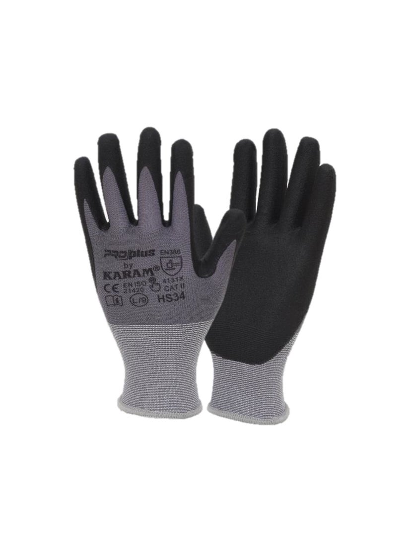 Karam Hs 34 Proplus Safety Glove Grey Medium
