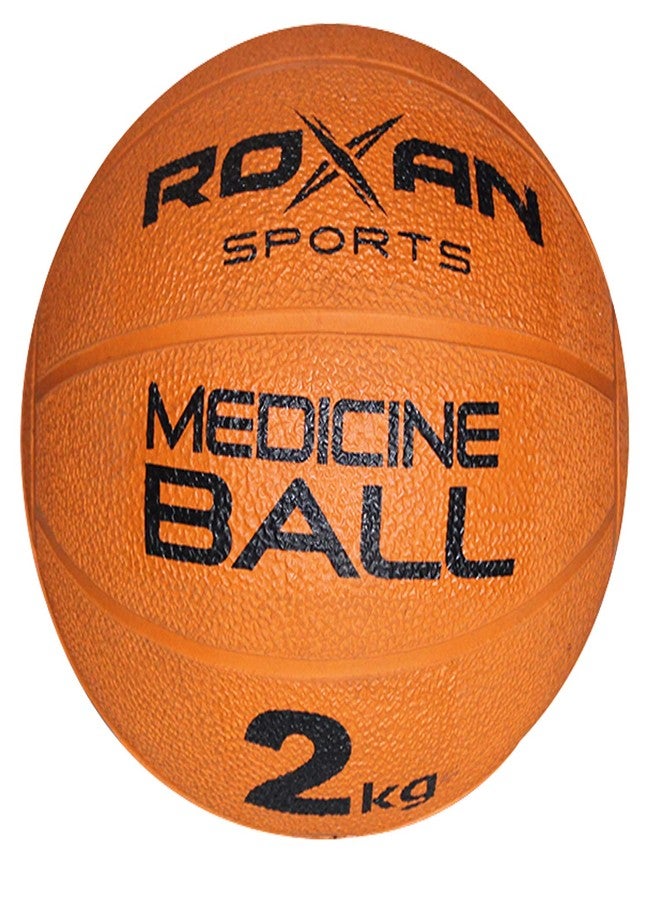 Roxan Vishwa Rubber Medicine Ball 2kg | Gym Exercise Medicine Ball/Abs Maker Medicine Ball, Best Exercise Medicine Ball, Perfect Grip Medicine Ball for Gym (Multicolour) - Image 1