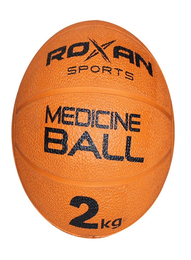 Roxan Vishwa Rubber Medicine Ball 2kg | Gym Exercise Medicine Ball/Abs Maker Medicine Ball, Best Exercise Medicine Ball, Perfect Grip Medicine Ball for Gym (Multicolour) - Image 2