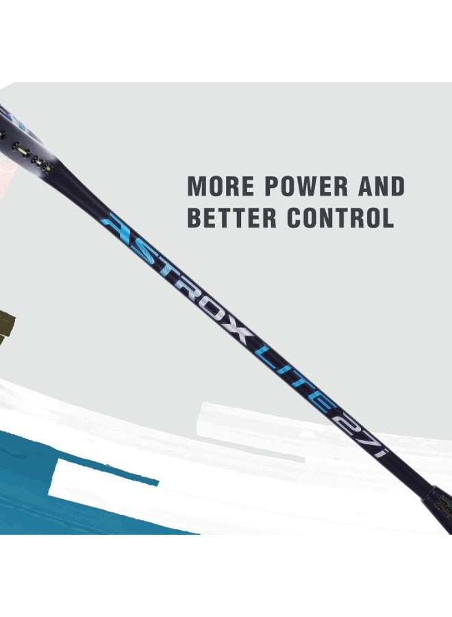 YONEX Astrox Lite 27i Graphite Strung Badminton Racket with Full Racket Cover (Blue) | For Intermediate Players | 77 grams | Maximum String Tension - 30lbs - Image 5