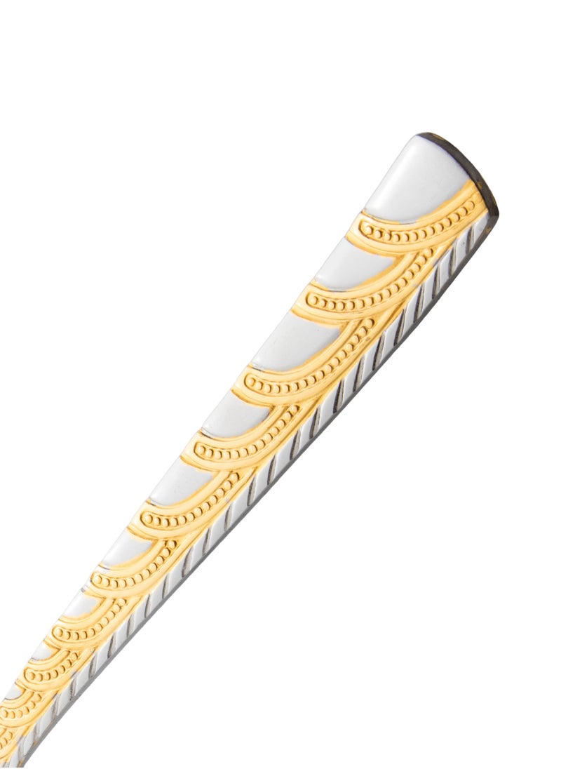 Hic 12 Pieces Stainless Steel Dessert Spoons With Gold  - Image 3