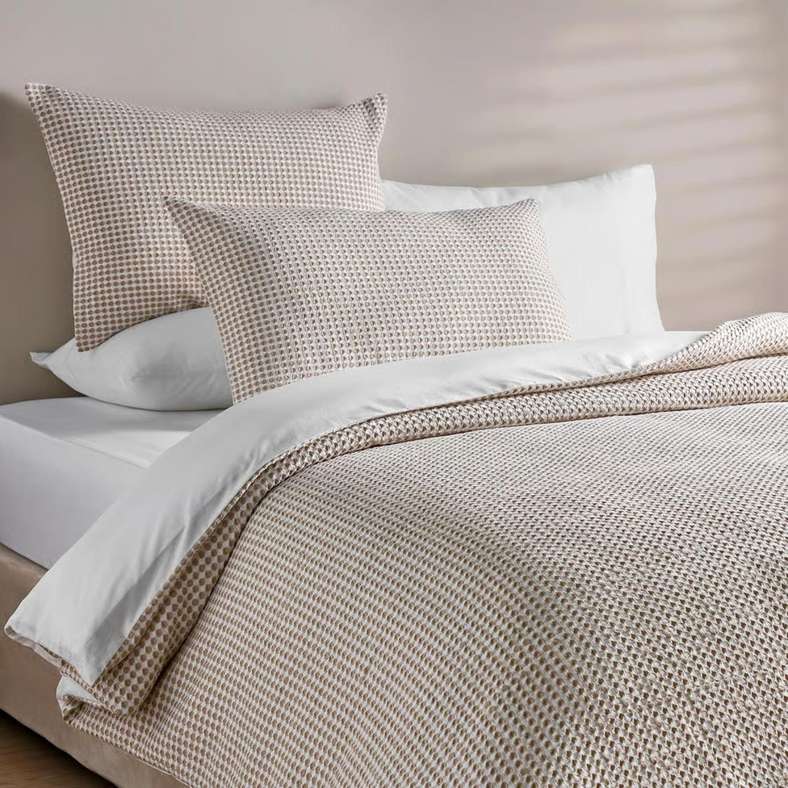 Pan Home Whitney Waffle 3-piece Super King Duvet Cover Set 260x220cm - Beige - 121IHI9900287 - Image 2