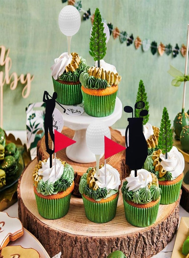 MEMOVAN Golf Cake Decorations Golf Birthday Cake Toppers Mini Golf Cart Toy Golf Theme Cake Decorations with Cart Flag Golf Ball Green Tree for Golf Theme Party Supplies - Image 5