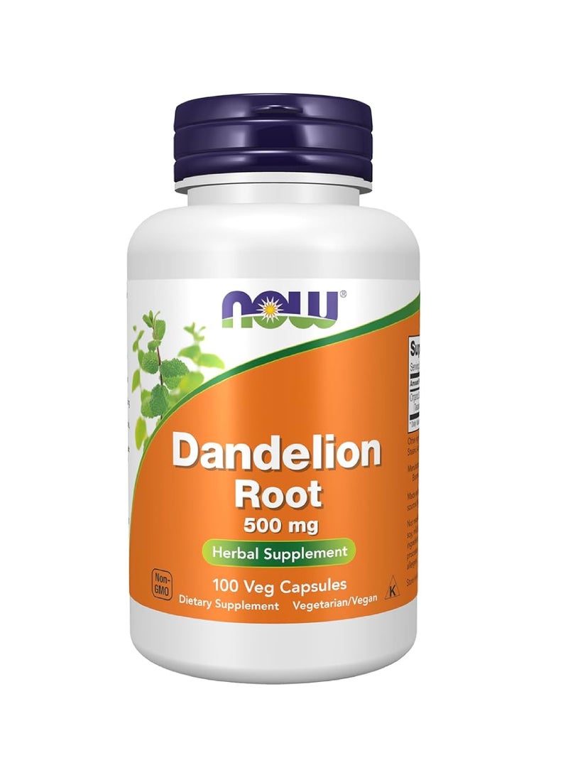 Now Dandelion Root 500mg 100 Capsules