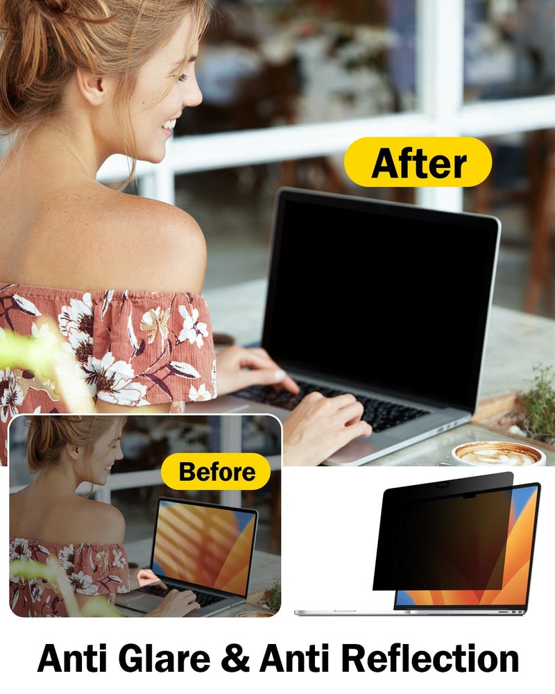 FFORITO F FORITO 17 Inch 16:10 360°Laptop Privacy Screen Protector, Anti Peeping Anti Glare Laptop Privacy Shield, Reduce Eye Strain & Eye Protection - Image 5