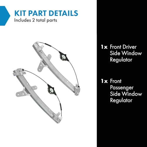TRQ Front Power Window Regulator Set Compatible with 1992-2011 Ford Crown Victoria Mercury Grand Marquis 2003-2004 Marauder FO1350106 FO1351106 - Image 2