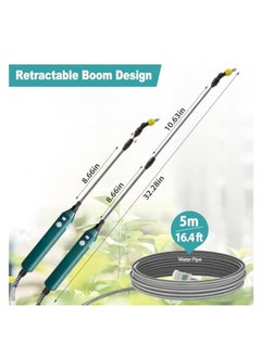 KASTWAVE Battery Powered Sprayer Wand, Garden Sprayer, New Upgraded Electric Sprayer Telescopic Wand with Battery Indicator, 16.4FT Hose, 3 Mist Nozzles, Rechargeable and Portable Spray Wand for Gardening  - Image 5