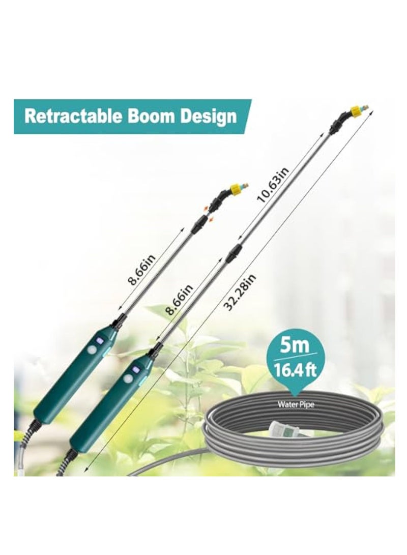 KASTWAVE Battery Powered Sprayer Wand, Garden Sprayer, New Upgraded Electric Sprayer Telescopic Wand with Battery Indicator, 16.4FT Hose, 3 Mist Nozzles, Rechargeable and Portable Spray Wand for Gardening - Image 5