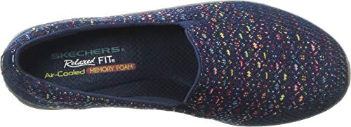 SKECHERS حذاء سكيشرز النسائي ريجgae فيست - لوفر مسطح من القش، أزرق داكن، 7 أمريكي - Image 2