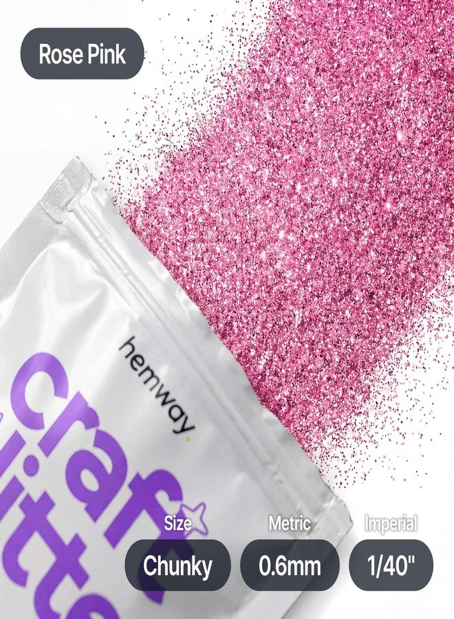 Hemway Craft Glitter Rose Pink 100g Chunky Glitter for Crafts, Resin, Epoxy, Tumbler, Art, Candle, Decorations, Crafting Supplies - Image 4