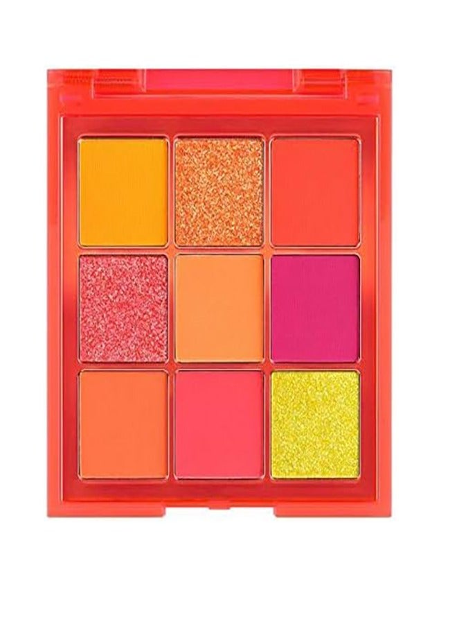 Farah22 Neon Obsessions Eyeshadow Palette – Orange | 9 Bold Summer Matte & Shimmer Shades - Image 3