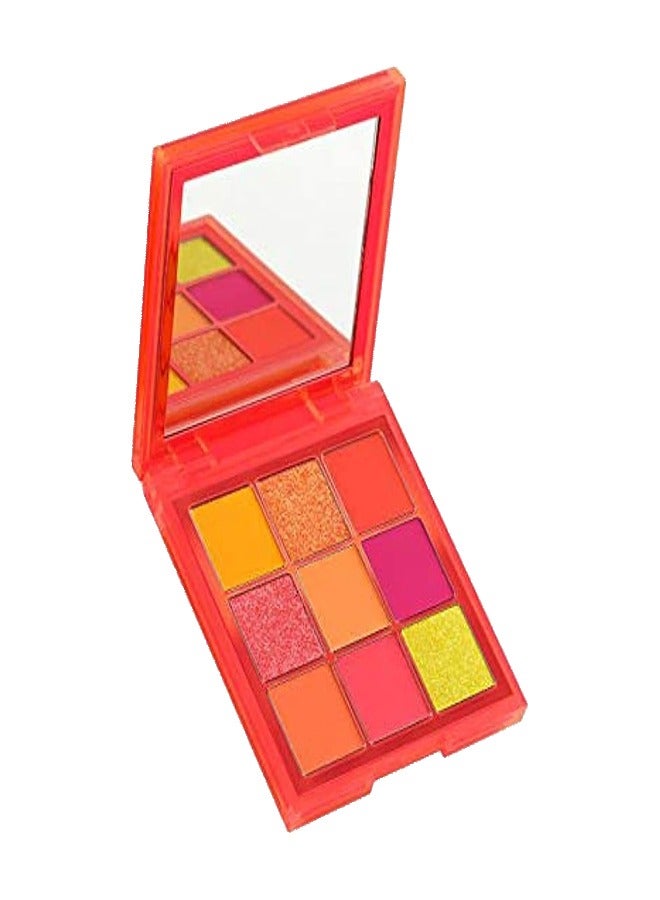 Farah22 Neon Obsessions Eyeshadow Palette – Orange | 9 Bold Summer Matte & Shimmer Shades - Image 1