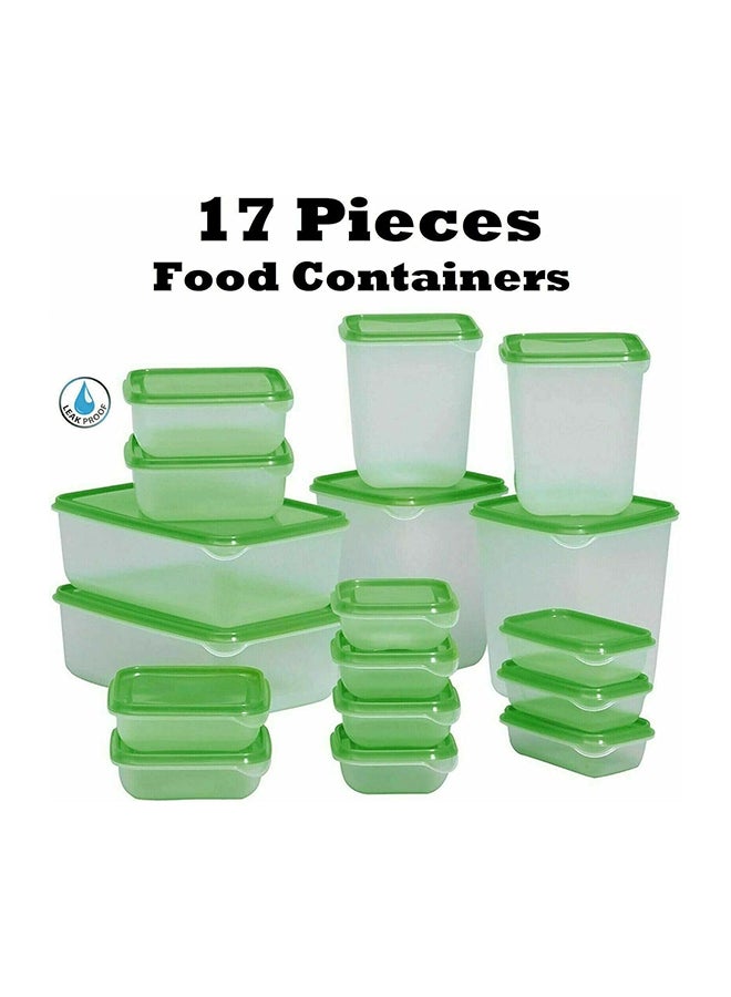 17 Piece Food Storage Containers Storage Box Bpafree Set With Lids – Freezable, Microwavable, Dishwasher Plastic Food Storage Containers - Image 3