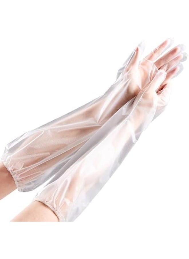 20 PCS Extra Long Disposable Cleaning Gloves, 23.6inch Long Sleeve Gloves Waterproof, Household Dishwashing Gloves For Cooking, Hair Color Gloves, Large - Image 1
