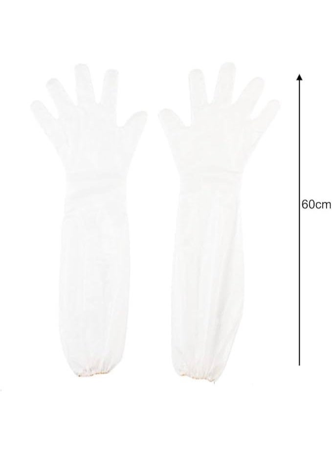 20 PCS Extra Long Disposable Cleaning Gloves, 23.6inch Long Sleeve Gloves Waterproof, Household Dishwashing Gloves For Cooking, Hair Color Gloves, Large - Image 2