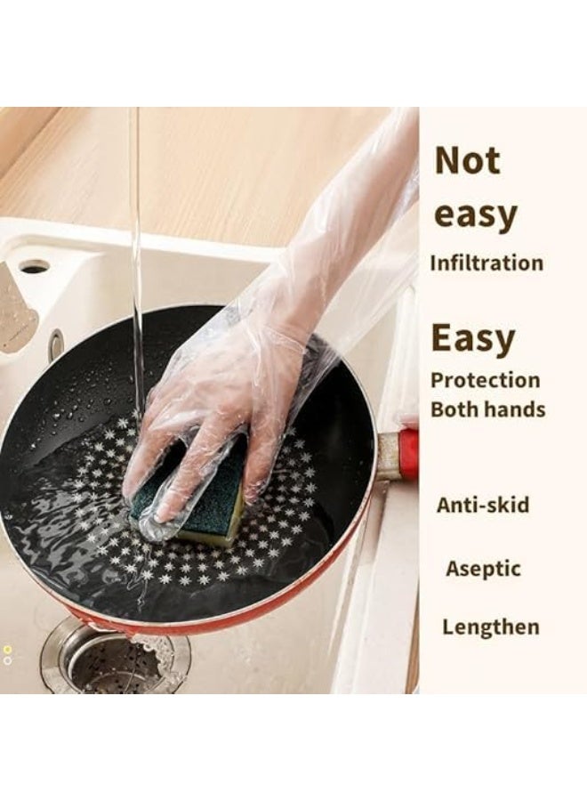 20 PCS Extra Long Disposable Cleaning Gloves, 23.6inch Long Sleeve Gloves Waterproof, Household Dishwashing Gloves For Cooking, Hair Color Gloves, Large - Image 3
