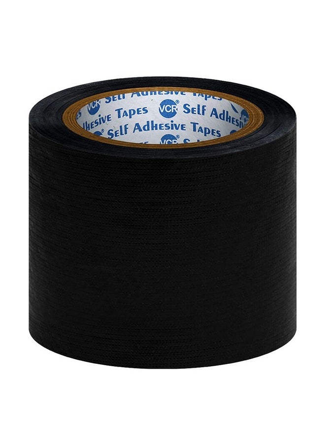 VCR VCR Black Duct Tape - 18 Meters in Length 96mm / 4" Width - 1 Roll Per Pack - Strong Book Binding Tape - Waterproof Heavy Duty Duct Tape  - Image 1