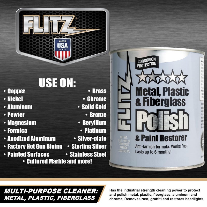 Flitz Flitz International Multi Purpose Metal Polish, 2.2-Pound, Blue, Single (CA 03518-6)  - Image 2