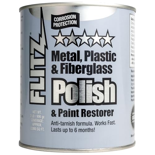 Flitz Multi-Purpose Metal Polish Paste - 2lb Can of USA-Made Metal Scratch Remover - Works on Stainless Steel, Chrome, Aluminum, Plastic, Jewelry - Non-Abrasive Cleaner & Rust Remover (1 Pack) - Image 1