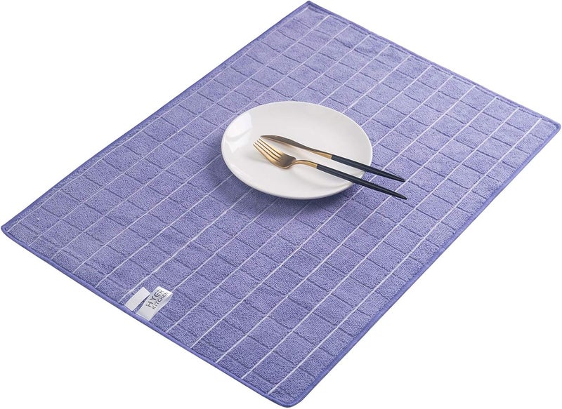 HYER KITCHEN Microfiber Dish Towels - Soft, Super Absorbent and Lint Free Kitchen Towels - 8 Pack (Lattice Designed Purple Colors) - 26 x 18 Inch - Image 5