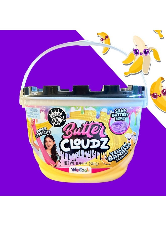 COMPOUND Kings Fluffy Butter Cloudz Compound Bucket For Girls & Boys Sensory Toys Nontoxic & Nonsticky Stress Relieving Tactile (Yellow Banana) - Image 3