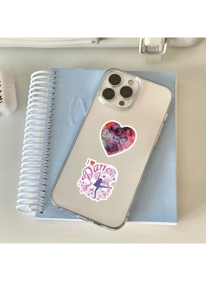 قوس قزح أورينبو ملصقات رقص للبنات، 60 قطعة، ملصقات رقص تحفيزية مقاومة للماء لزجاجة المياه، سجل القصاصات، الكمبيوتر المحمول، ملصقات حب الرقص للراقصين والمراهقين، هدايا حفلات الرقص - Image 3