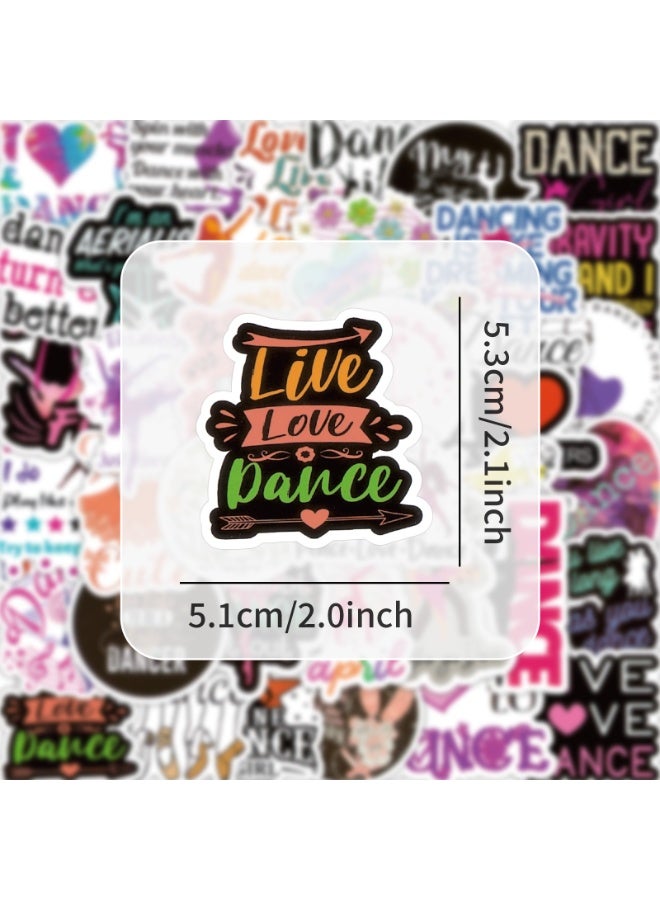 قوس قزح أورينبو ملصقات رقص للبنات، 60 قطعة، ملصقات رقص تحفيزية مقاومة للماء لزجاجة المياه، سجل القصاصات، الكمبيوتر المحمول، ملصقات حب الرقص للراقصين والمراهقين، هدايا حفلات الرقص - Image 5