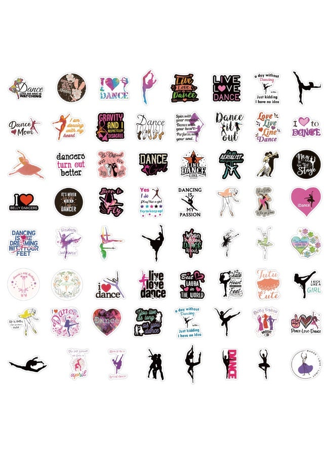 قوس قزح أورينبو ملصقات رقص للبنات، 60 قطعة، ملصقات رقص تحفيزية مقاومة للماء لزجاجة المياه، سجل القصاصات، الكمبيوتر المحمول، ملصقات حب الرقص للراقصين والمراهقين، هدايا حفلات الرقص - Image 2