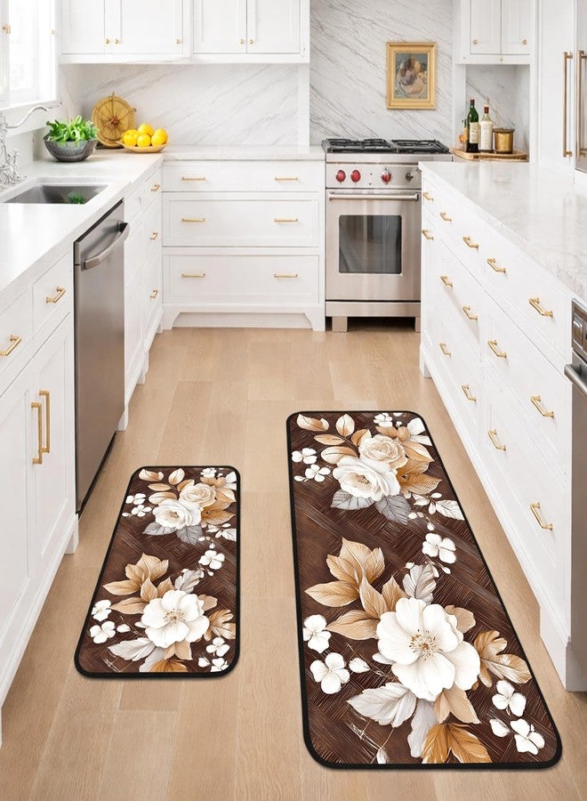 seewan Anti Fatigue Kitchen Mats 2PCS, Non Slip Waterproof Cushioned Floor Rugs, Comfort Standing Mat for Kitchen Sink, Standing Desk, Laundry Room, Home Cooking Use - Image 2