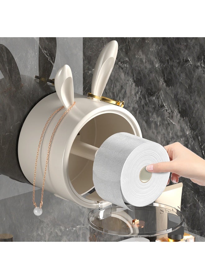 Noon East Tissue Box Cover Premium Hotel Series Clear PP Wall Mounted Facial Tissues Dispenser, Horizontal & Vertical for Bathroom, 20 x 20 x 15.2 cm, White - Image 5