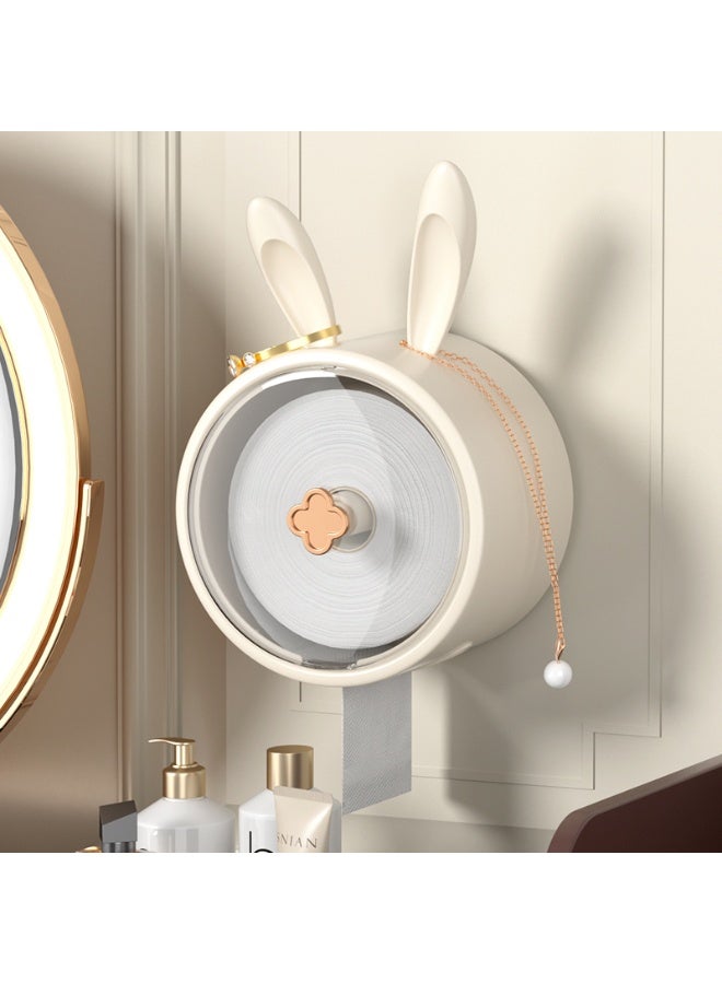 Noon East Tissue Box Cover Premium Hotel Series Clear PP Wall Mounted Facial Tissues Dispenser, Horizontal & Vertical for Bathroom, 20 x 20 x 15.2 cm, White - Image 1