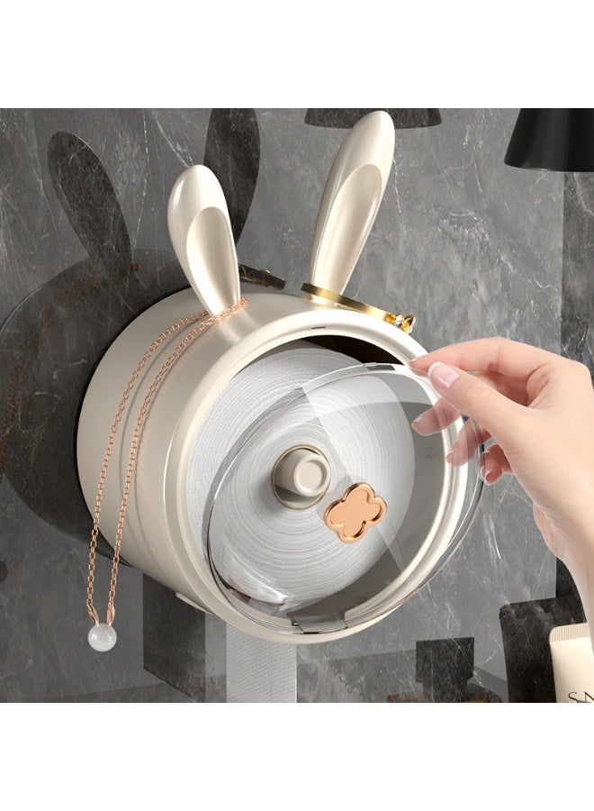 Noon East Tissue Box Cover Premium Hotel Series Clear PP Wall Mounted Facial Tissues Dispenser, Horizontal & Vertical for Bathroom, 20 x 20 x 15.2 cm, White - Image 3