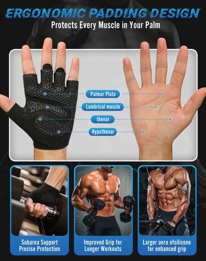 COFIT Breathable Workout Gloves, Antislip Weight Lifting Gym Gloves for Men Women, Superior Grip & Palm Protection for Weightlifting, Fitness, Exercise, Training - Image 4