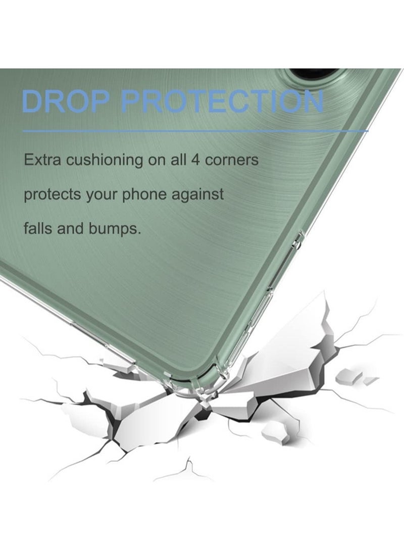 general Transparent protective case suitable for OnePlus pads, with 2 tempered glass screen protectors, ultra-transparent soft TPU protective cover, lightweight flexible silicone shockproof sturdy back cover - Image 3