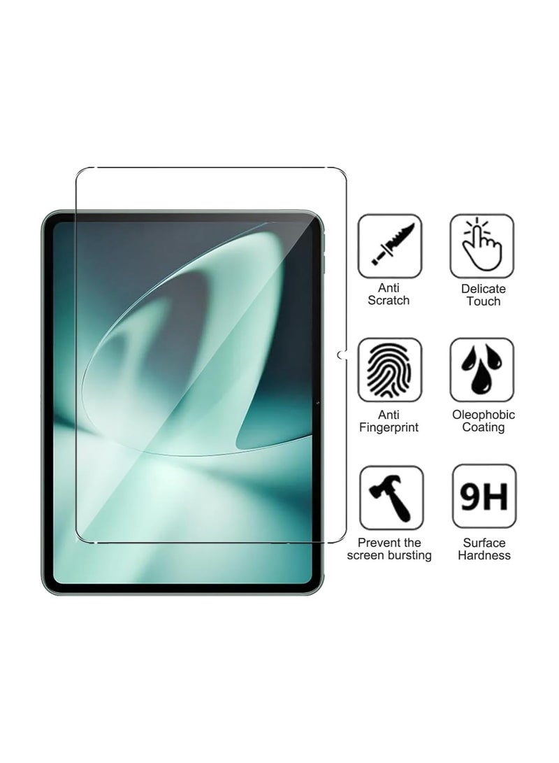 general Transparent protective case suitable for OnePlus pads, with 2 tempered glass screen protectors, ultra-transparent soft TPU protective cover, lightweight flexible silicone shockproof sturdy back cover - Image 5