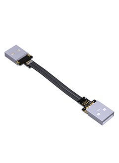 Generic ADT-Link USB2.0 Ultra-fine Light Thin Short Flat Wire Double A Male Bend Angle High Current Power Supply Data Line-Color:S3J-S3K-Length:20cm  - Image 5