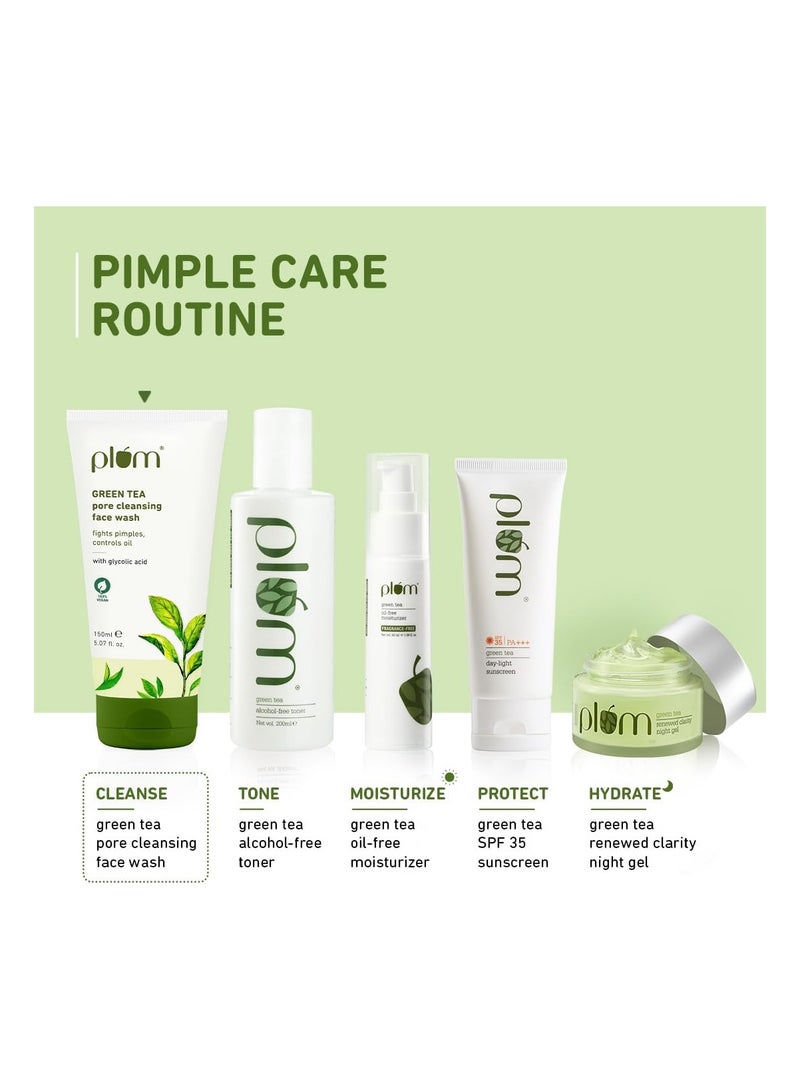 Plum Green Tea Pore Cleansing Face Wash For Oily and Acne Skin Clean Dirt Pollution For Clear Skin 100% Vegan, 150 ml - Image 5