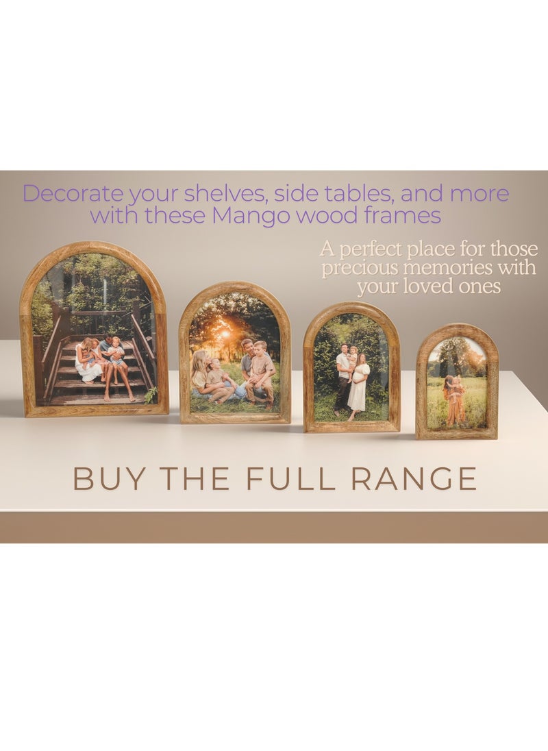 Mars & More - Handcrafted Wooden Arch Photo Frame 22x27 cm by Artesania - Image 1