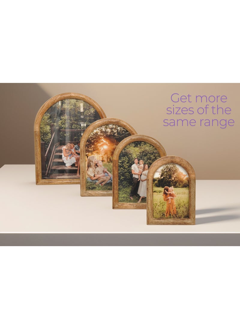 Mars & More - Handcrafted Wooden Arch Photo Frame 22x27 cm by Artesania - Image 1