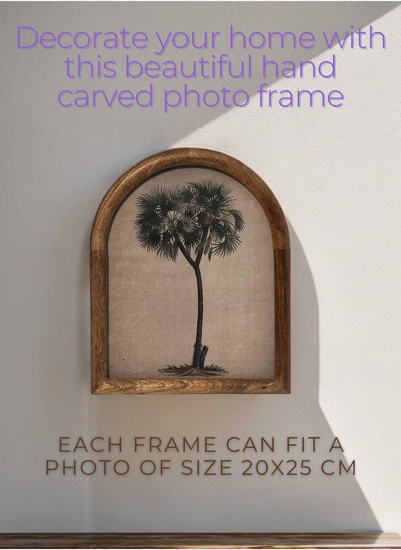 Mars & More - Handcrafted Wooden Arch Photo Frame 22x27 cm by Artesania - Image 1
