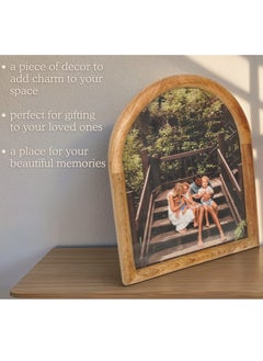Mars & More Handcrafted Wooden Arch Photo Frame 22x27 cm by Artesania  - Image 3