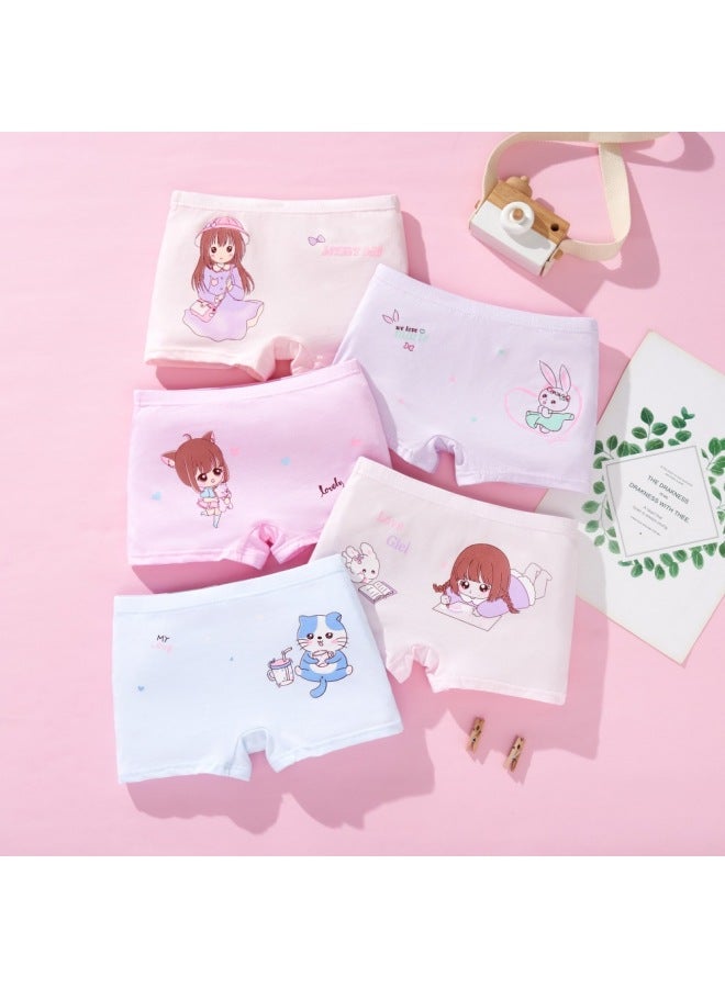 Children's Underwear Girl Baby Cotton Boxer Shorts Little Girl's Boxer Shorts Without Clip Pp Small And Medium Kidsren Breathable Modal Cotton